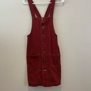 Corduroy overall dress